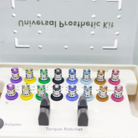 Wkrętak do implantów dentystycznych klucz dynamometryczny z grzechotką 10-70NCM 16 sztuk śrubokręt uniwersalny zestaw narzędzi do przywracania 3